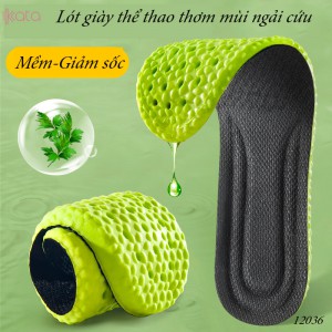 Lót giày thể thao mùi ngải cứu,Lót siêu mềm,đàn hồi cao,giảm sóc,khử mùi 12036
