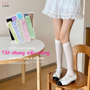 Tất bắp chân mùa hè,tất nhung siêu mỏng,Nhật Bản jk Harajuku màu dopamine 12436