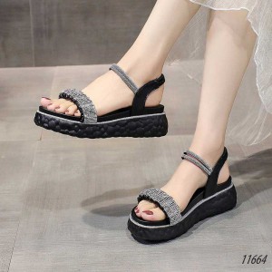 Dép sandal quai chun đính hạt 11664