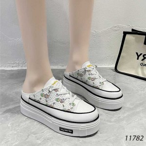 Giày sục giày lười tăng chiều cao đính hạt rhinestone nữ 11782