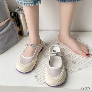 Giày sục giày lười vải khóa dán Velcro phong cách Nhật Bản 11807