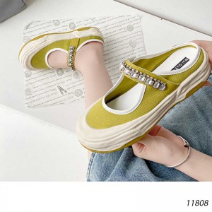 Giày sục giày lười vải khóa dán Velcro phong cách Nhật Bản 11808