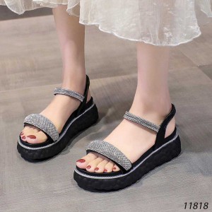 Dép sandal quai ngang đính hạt đá cao cấp Quảng Châu 11818