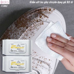 Khăn ướt lau giày chuyên dụng 80 tờ không cần giặt,khử nhiễm,làm trắng sáng giày thể thao 11882