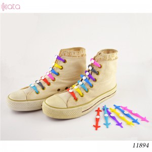 Dây giày lười nhựa silicone mũi tên đàn hồi thể thao không cần buộc dây( bộ 12 dây )11894