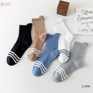 Tất vớ Nam cổ trung tất thể thao vải cotton thấm hút mồ hôi 11898