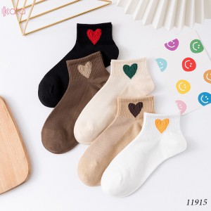 Tất vớ cổ ngắn hình tim vải thoáng khí 4 mùa nữ 11915