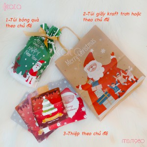 Túi bóng quà tặng +túi quai xách+thiệp theo chủ đề 11982