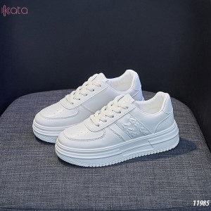 Giày thể thao trắng thoáng khí  đế cao su êm ,giày sinh viên phong cách Hàn Quốc 11985