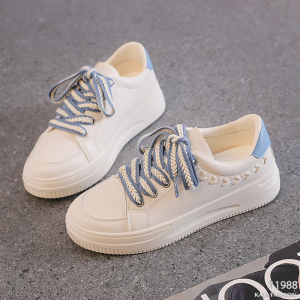 Giày thể thao trắng kem ,dạo phố ,giày sinh viên phong cách Hàn Quốc 11988
