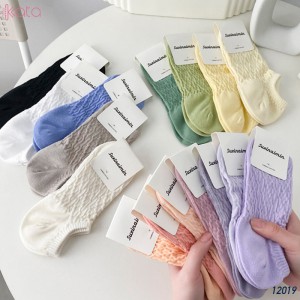 Tất vớ thuyền ,tất vải bông mềm nhiều màu ngọt ngào phong cách Nhật Bản nữ 12019