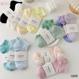 Tất vớ bông mỏng mát cổ thấp,tất cuộn ống hottrend phong cách Nhật Bản nữ 12020