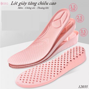 Lót giày thể thao tăng chiều cao , Lót PU mềm chống sốc thoáng khí 12035