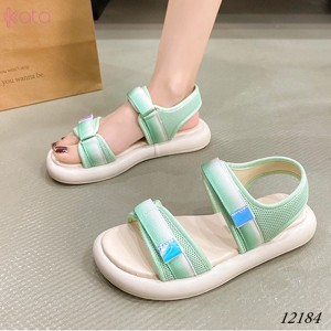 Dép sandal nữ khóa dán phong cách thể thao mùa hè đế bằng 12184