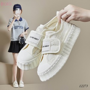 Giày vải lưới nữ, giày khóa dán phong cách Hàn Quốc 12273