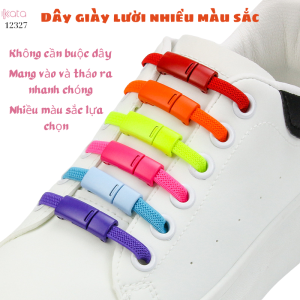 Dây giày bản dẹt co giãn + khóa nam châm không cần buộc dây 12327