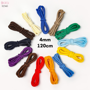 Dây giày 120cm polyester tròn 4mm thích hợp cho giày vải dệt,thể thao,giày đi bộ,dây mũ,dây quần 12345