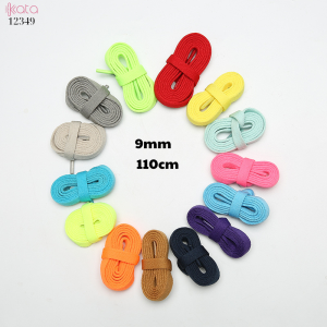 Dây giày 110cm bản dẹt 9mm thể thao màu nguyên bản 12349