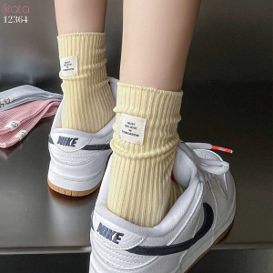 Tất giữa bắp chân,tất cotton nguyên chất Xuân Hè 12364