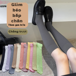 Tất trơn nhiều màu,tất giảm béo bắp chân thon gọn 12376