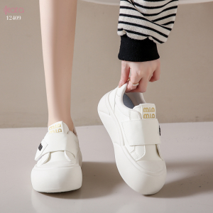 Giày thể thao khóa dán,giày tăng chiều cao phong cách Hàn Quốc 12409