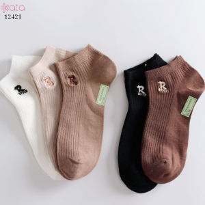 Tất thuyền Nam mùa hè,Tất cotton thêu tay,thoáng khí,thấm mồ hôi 12421