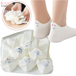 Tất cotton mỏng mát mùa hè,tất cổ ngắn thấm hút mồ hôi 12561