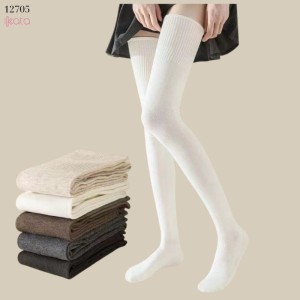 Tất đùi dài qua gối,tất dày thu đông vải bông mềm 12705