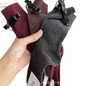 Tất nơ vải dày thu đông,tất jk phong cách Nhật Bản 12708