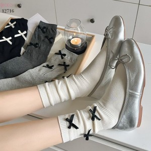 Tất ruy băng lolita jk phong cách Hàn Quốc,tất giữa bắp chân bông mềm mịn 12716