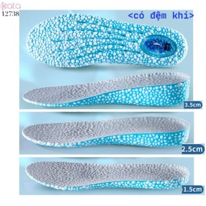 Lót giày tăng chiều cao,đệm khí tăng cường,giảm xóc đàn hồi cao,lót đệm bốt martin Nam Nữ  12738