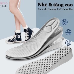 Lót cao bên trong,lót đệm thể thao đế mềm, hấp thụ sốc, thoáng khí, lót cao Nam Nữ 12730