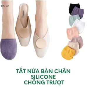 Tất nửa bàn chân silicone chống trượt giày cao gót,tất mỏng thấm hút mồ hôi mùa hè 12752
