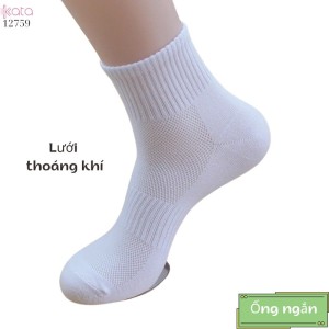 Tất thể thao nam,tất ống ngắn thoáng khí thấm hút mồ hôi 12759