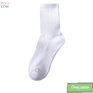 Tất thể thao nam,tất ống giữa thoáng khí thấm hút mồ hôi 12760