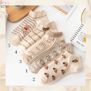 Tất ống ngắn bông mềm mịn,vớ nữ mùa hè thoáng khí thấm mồ hôi 12787