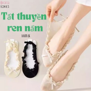 Tất vớ thuyền ren nấm JK Lolita,không tuột gót nữ 12815
