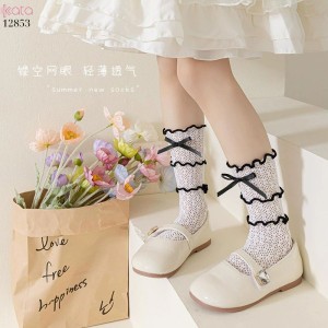 Tất ren tầng lolita cao cấp phong cáchHàn Quốc,vớ nơ công chúa mùa hè nữ 12853