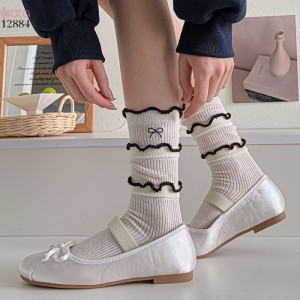 Tất bông mềm mịn thoáng khí phong cách Hàn Quốc,vớ nữ xuân hè vải mỏng mát chất lượng cao 12884