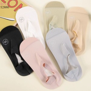 Tất lụa băng mỏng mát mùa hè,vớ thuyền có silicone chống trượt không rớt gót 12886