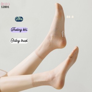 Tất nữ siêu mỏng chống trượt mùa hè,vớ lụa trong suốt giữa bắp chân 12891