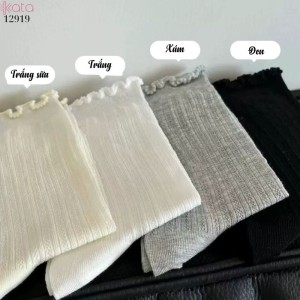 Tất lưới mỏng mùa hè thoáng khí,vớ ngắn ren viền nấm 12919