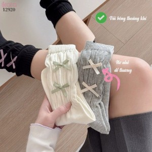 Tất nơ bông mềm dễ thương phong cách Nhật Bản, vớ giữa bắp chân Lolita JK 12920