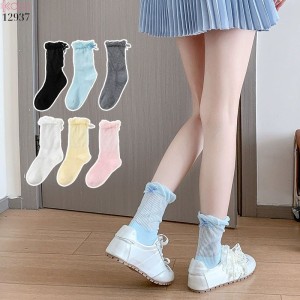 Tất ren nơ lolita,vớ nữ ống giữa xuân hè 12937
