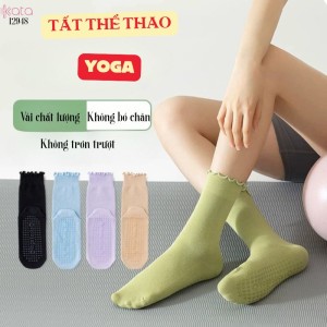 Tất thể thao chống trượt,vớ viền nấm yoga pilates 12948