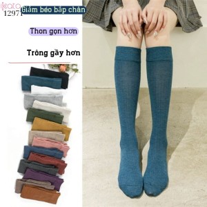 Tất bắp chân sọc dọc giảm béo bắp chân,vớ đi bốt thu đông 12971