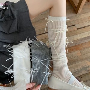 Tất nơ mỏng mùa hè,vớ phong cách bale vải cotton chất lượng 13012