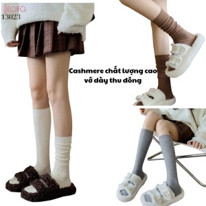 Tất bắp chân vải Cashmere chất lượng cao,vớ dày thu đông 13023