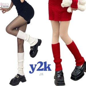 Ống tất thời trang y2k dệt kim dày,tất ống chân ấm áp mùa thu đông 13030