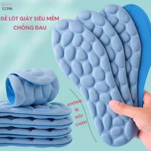 Đế lót giày siêu mềm,chống đau,thoáng khí,đứng lâu không mỏi,thấm hút mồ hôi Nam Nữ 12390